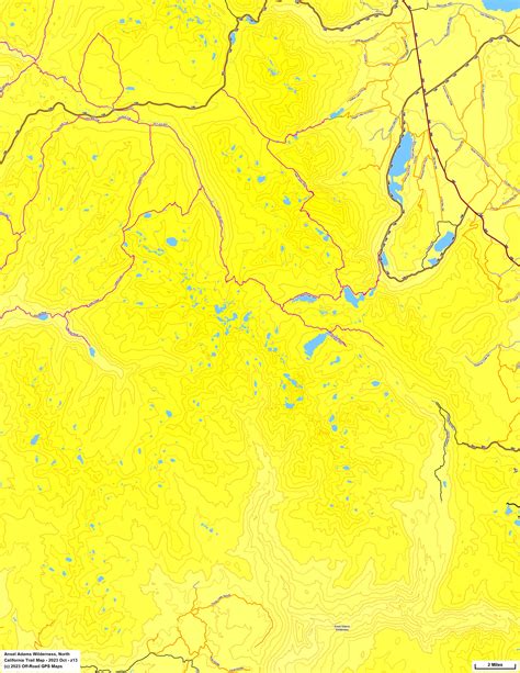 Ansel Adams Wilderness - California Trail Map