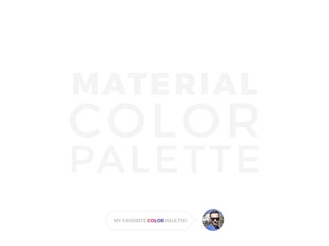 Material Color Palette by Gökhan Kara on Dribbble