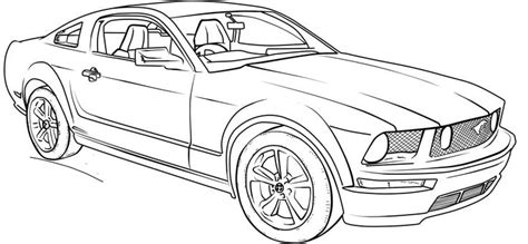 Ford Mustang GT Lineart Coloring Page | Cars coloring pages, Camaro car, Ford mustang gt