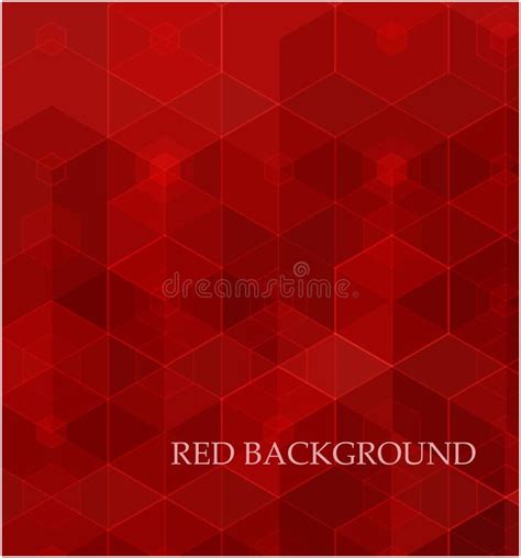 A Pattern Of Red Color Hexagon Shapes For Background. Vector. Stock Vector - Illustration of ...