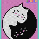 Yin Yang Cats C2C Crochet Pattern & Free Graph - Magic Yarn Pixels