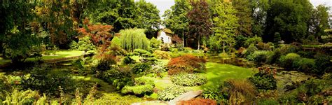 Top panoramic photo: Japaneese garden - Castle of Courances - France