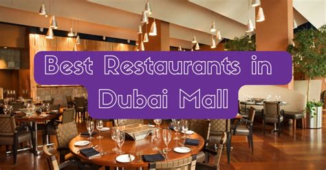 Best Restaurants in Dubai Mall: Gourmet Guide