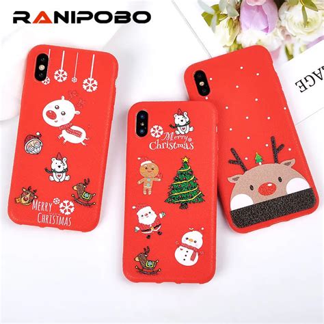 Cute Cartoon Santa Claus Elk Christmas Phone case For iphone 6 6S Plus ...