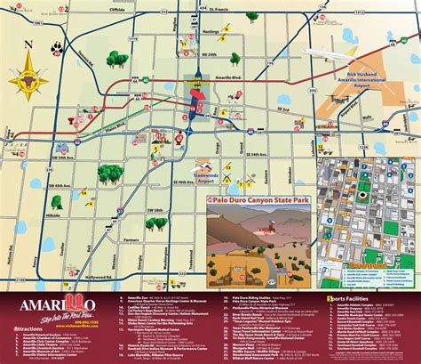 Attractions in Amarillo Texas Map - Amarillo TX • mappery