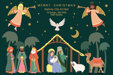 Celebrate the True Meaning of Christmas with Nativity Religious Clipart