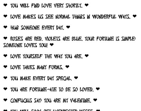 Valentine Fortune Cookie Sayings | Feels Like Home™