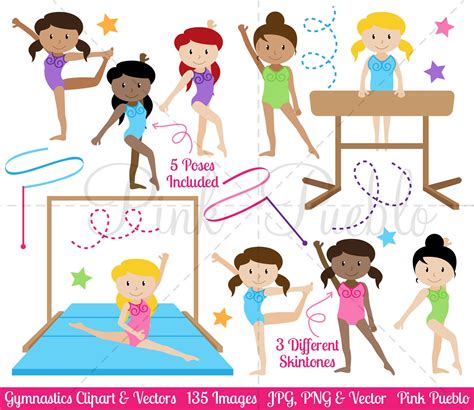 Gymnastic Girls Clipart Commercial Use Gymnastic Clipart | lupon.gov.ph