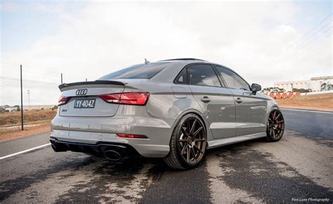 Nardo Grey Audi RS3 siting on @koya_wheels_australia SF04, finished in US Burnt Bronze. Photos ...