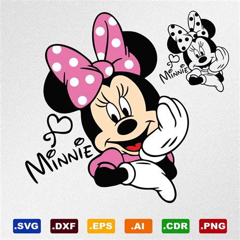 Minnie Mouse Peeking Svg, Minnie Mouse Face Svg, Cut Files For Cricut ...