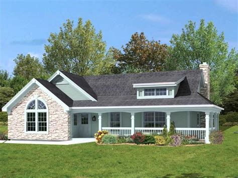 One Floor House Plans With Porches - floorplans.click