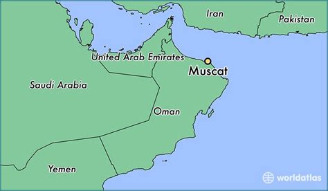 Map Of Muscat Oman | Cities And Towns Map