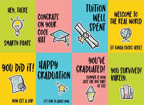 Funny Graduation Cards - Eight Free Printable Cards!