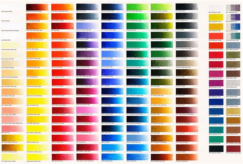 New Masters Classic Acrylics | Colour chart | Old Holland Classic Colours | Paint color chart ...