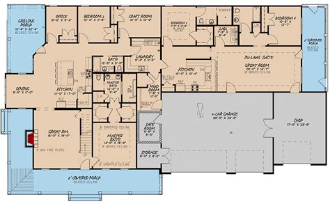 Modern Farmhouse Plan with In-Law Suite - 70607MK | Architectural Designs - House Plans