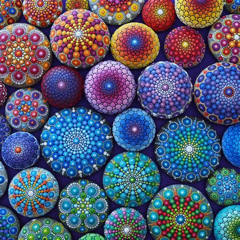 Stones — Colourful Artistry | Mandala Stones | Elspeth McLean