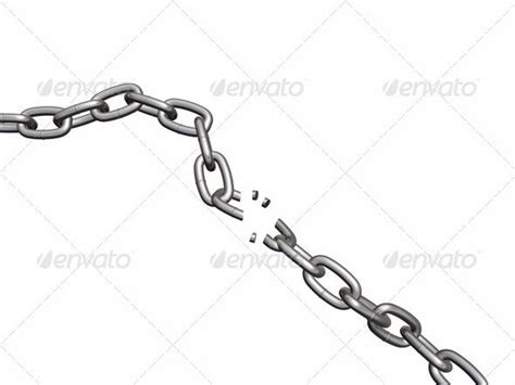 a metal chain with two links attached to each other on a white ...