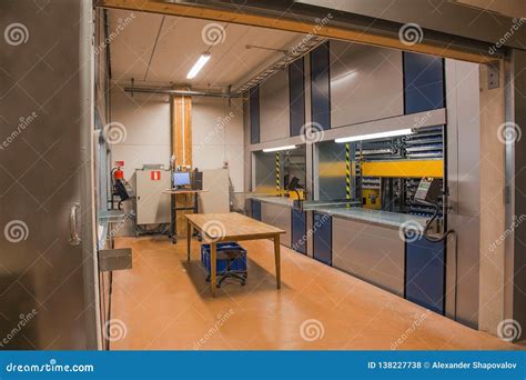 Automated Storage System in the Warehouse.Vertical Carousel Storage Unit Stock Photo - Image of ...