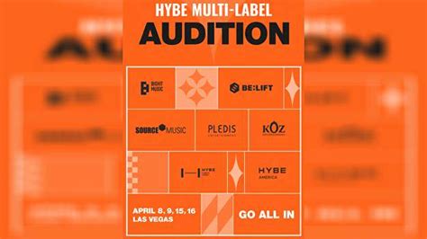 Sept labels sous HYBE annoncent des auditions pour des talents à Vegas