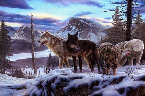 WOLF PACK ANIMAL POSTER (61x91cm) PICTURE PRINT (NEW) ART | Cross paintings, Eagle quilt ...