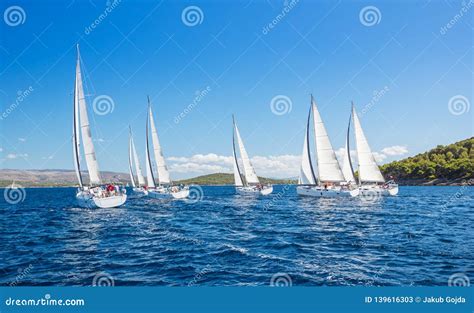 Sailing Yachts Regatta Competition Stock Image - Image of group, rage: 139616303