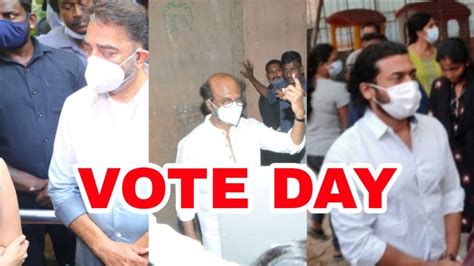 Tamil Nadu Elections 2021: Rajinikanth, Suriya & Kamal Haasan turn out to vote, photos go viral ...