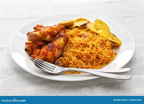 West African Entree With Jollof Rice Stock Photo | CartoonDealer.com ...