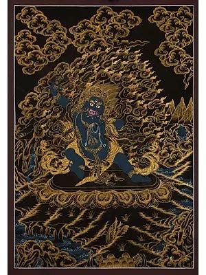 Vajrapani Thangka (Brocadeless Thangka) | Exotic India Art