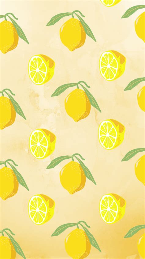 Lemon Phone Backgrounds Phone/ Wallpaper/ Lemons/ Phone Background/ Aesthetic Phone Wallpaper ...