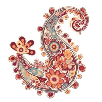 Paisley Clipart Vector, In The Style Of Light Pink And Maroon Cartoon, Paisley, Clipart PNG and ...