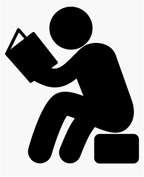 Man Reading Book Clipart, HD Png Download - kindpng