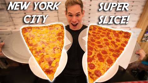 WORLD'S LARGEST PIZZA SLICE! - NEW YORK CITY - YouTube