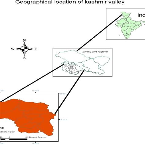 Location Map of the Kashmir Valley. Source Survey of India toposheet ...