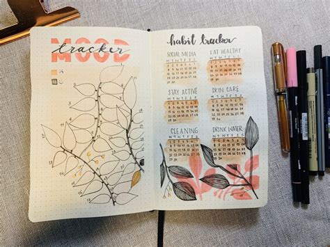 June 2020 Bullet Journal: Mood Tracker & Habit Tracker