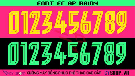 FONT NUMBER KIT SOCCER Version 3 - CYSHOP.VN on Behance | Numbers font, Fonts, Football fonts