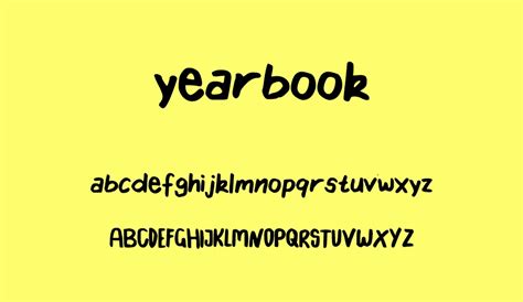 Yearbook free font