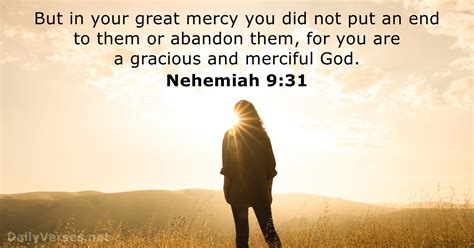 December 19, 2017 - Bible verse of the day - Nehemiah 9:31 - DailyVerses.net