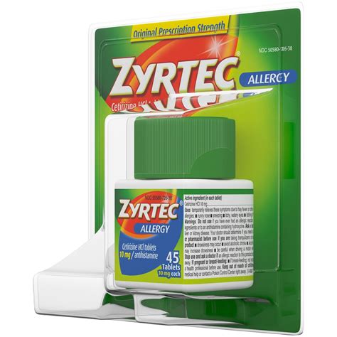 Zyrtec 24 Hour Allergy Relief Tablets, Antihistamine Indoor & Outdoor ...