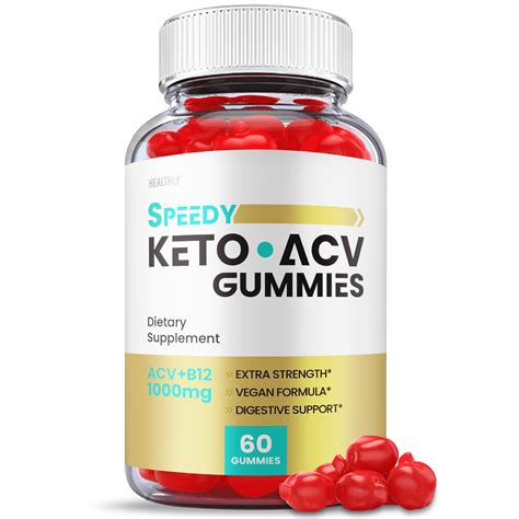 Speedy Keto ACV Gummies, Advanced Weight Loss Support with Apple Cider Vinegar B12 1000 mg ...