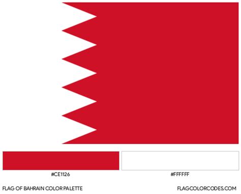 Bahrain flag color codes