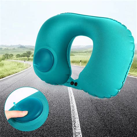 1Pc Inflatable U Shaped Travel Pillow Neck Car Head Rest Air Cushion for Travel Office Nap Head ...