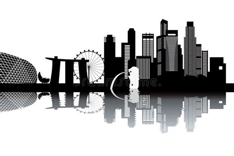 Singapore skyline stock vector. Illustration of backgrounds - 28730682