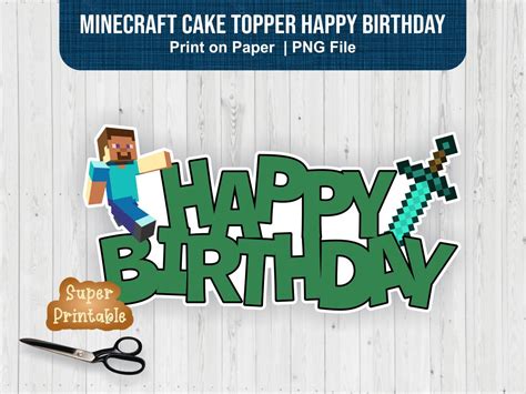 Buy and Sell Design Resource | Vectorency | Minecraft cake toppers, Birthday cake topper ...