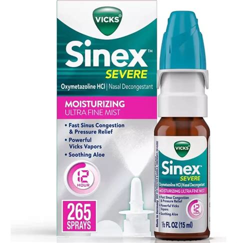 Vick Sinex Severe Moisturizing Descongestión Nasal 15 Ml | MercadoLibre