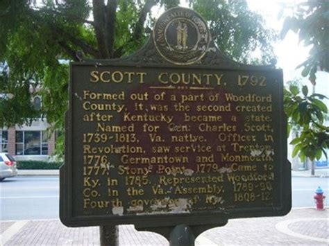 Scott County, 1792 - Kentucky Historical Markers on Waymarking.com