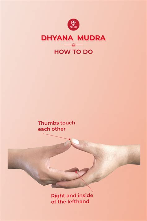 two hands touching each other with the words dhyana mudra written below it