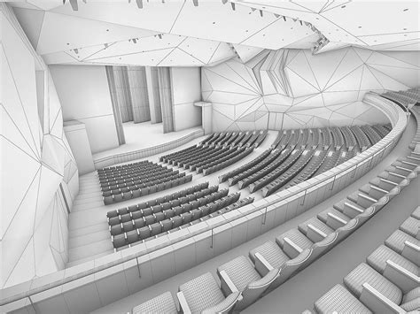 Theater Interior 1200 seats | Theatre interior, Auditorium design, Concert hall architecture