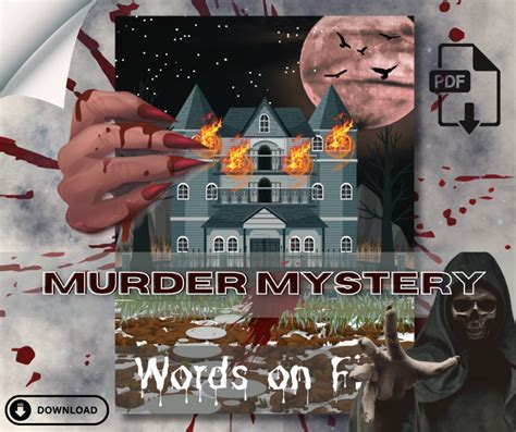 Murder Mystery Detective Game, Case Solving With 33 Printable Clue Cards, Instant Download and ...