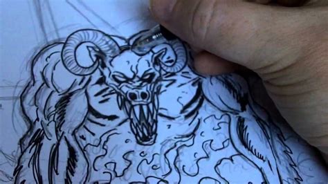 How To Draw A Goat Demon Drawing Tutorials 1-3 - YouTube