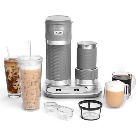 Mr. Coffee 4-in-1 Single-Serve Latte Lux Iced and Hot Coffee Maker with ...